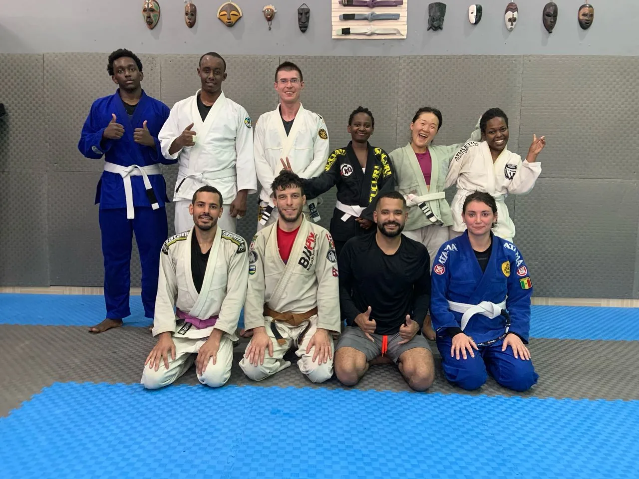 Tournament day team at Kigali BJJ