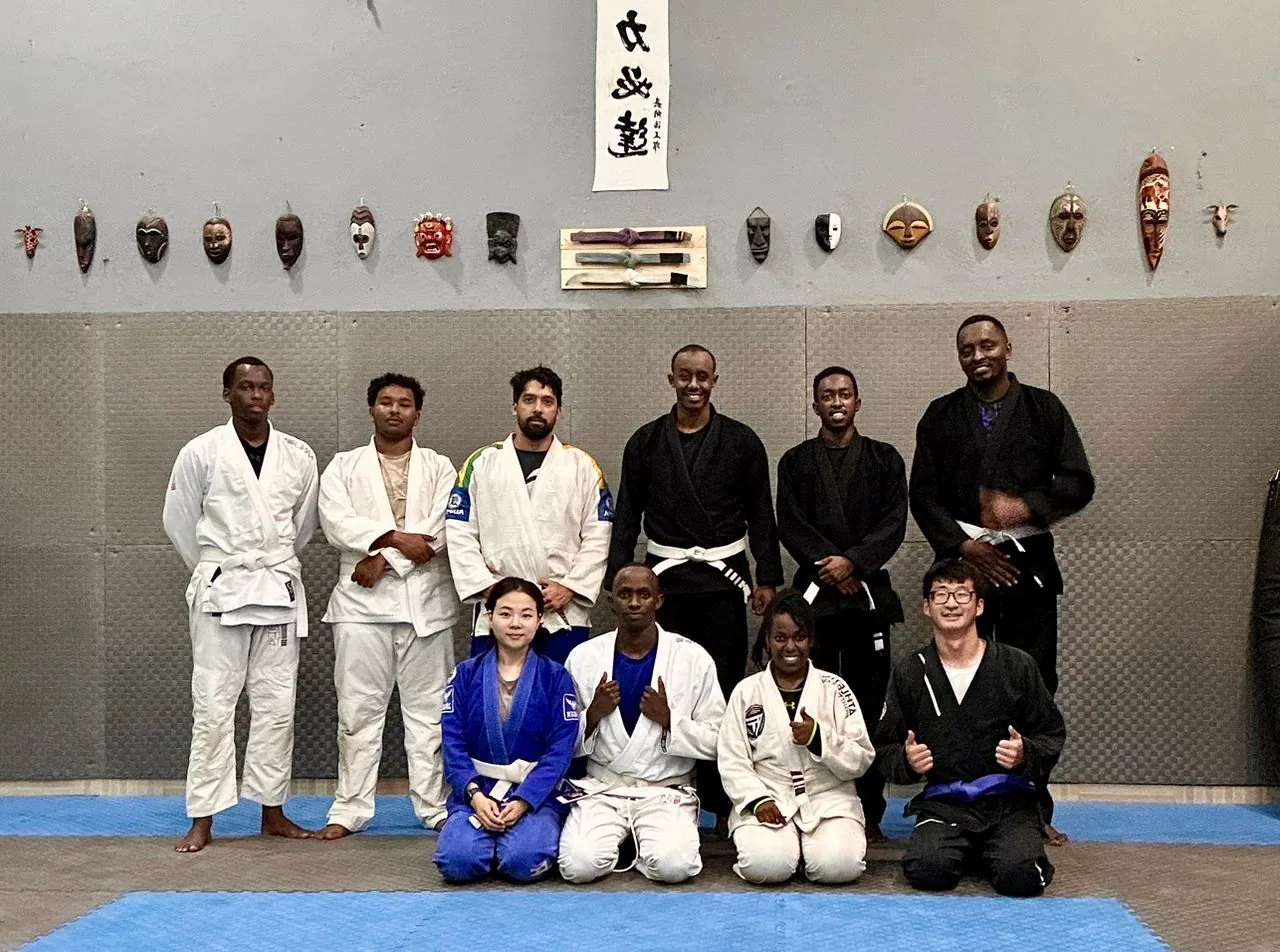 November gi class at Kigali BJJ