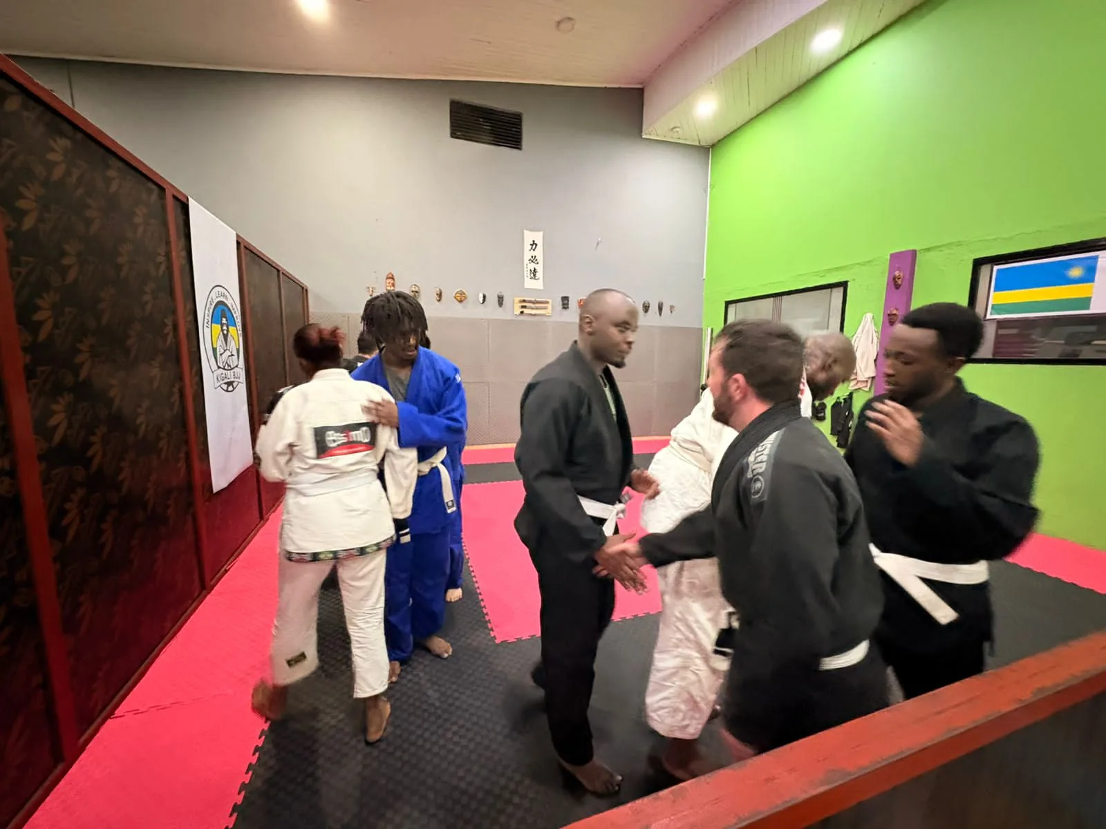 Class in motion at Kigali BJJ