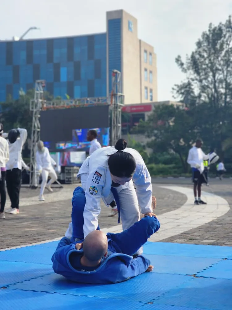 Jiu-jitsu demonstration at Kigali BJJ