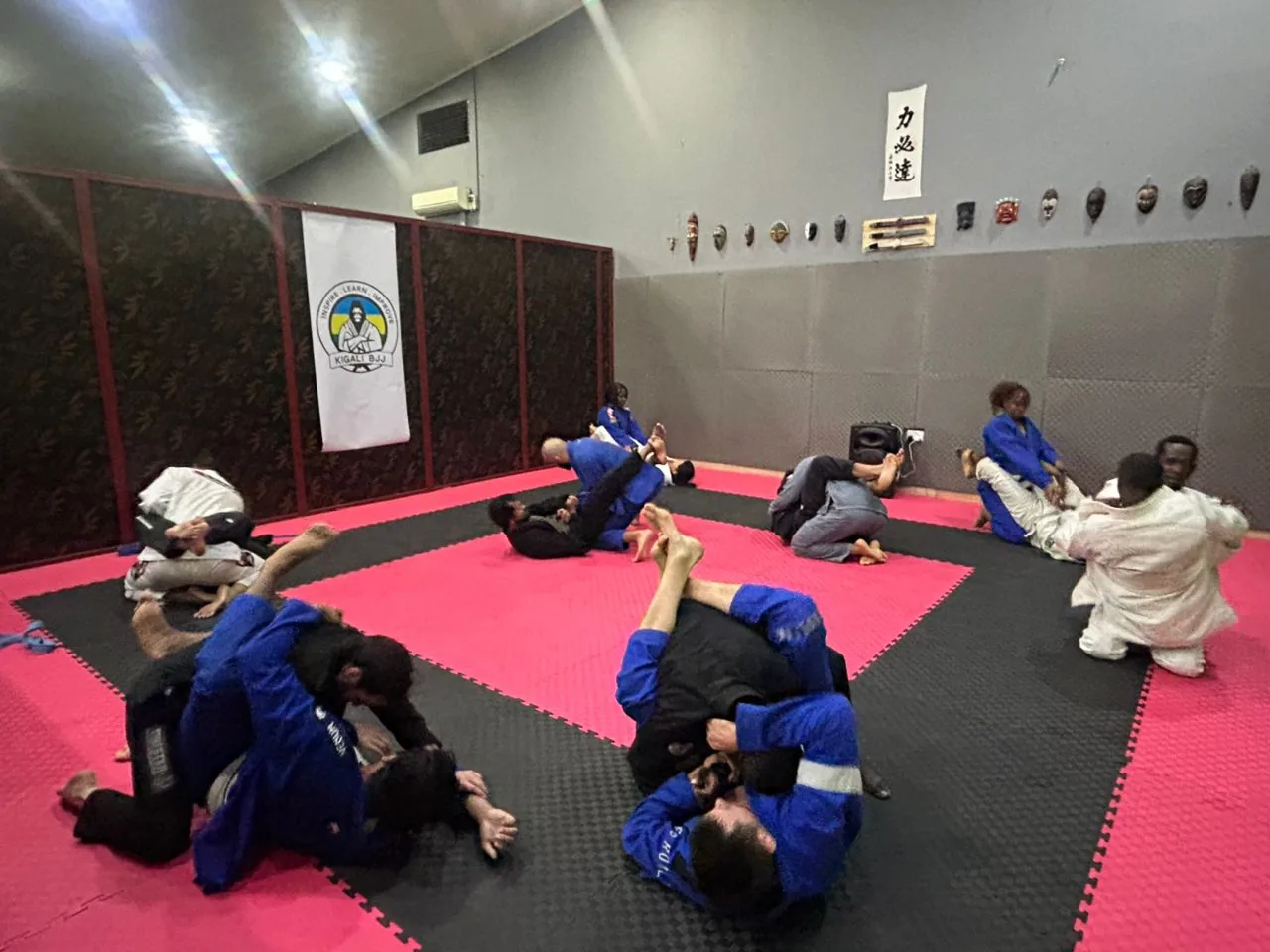 Working through the position at Kigali BJJ