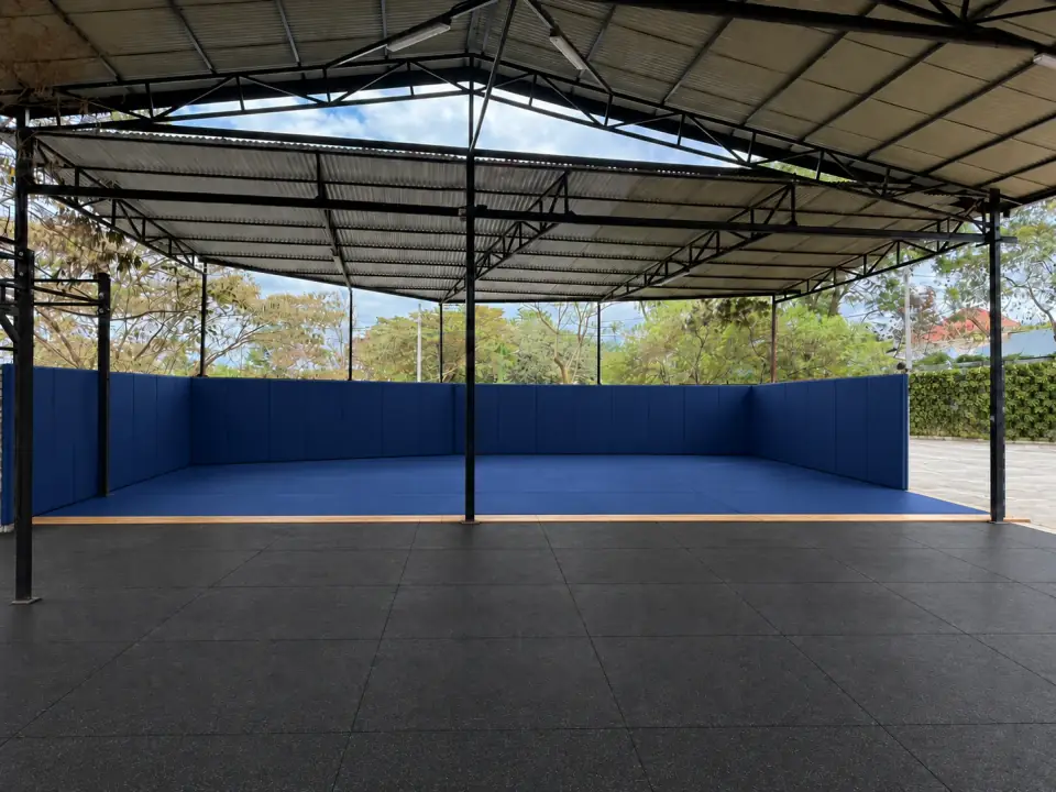Planned blue mats and padded walls at Mamba