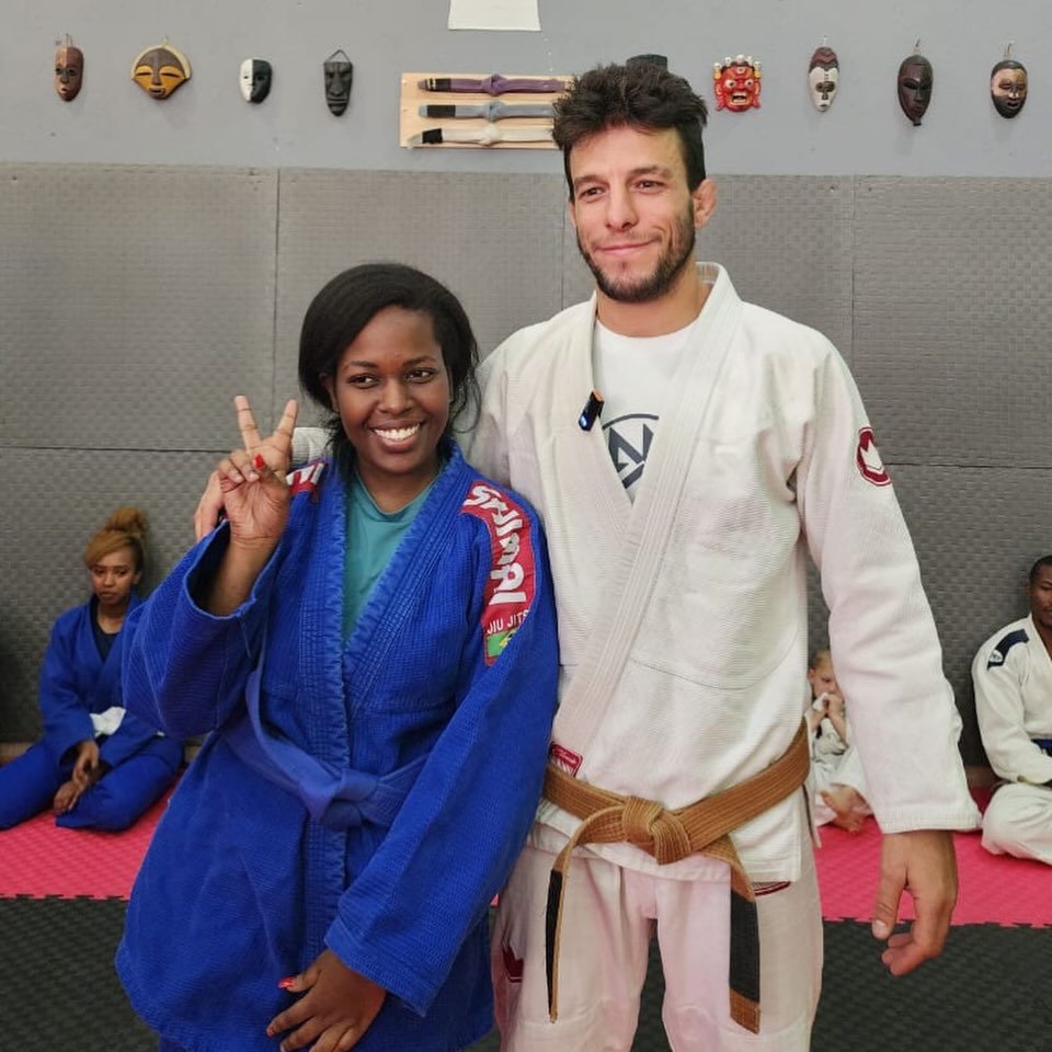 Esther at her blue belt promotion